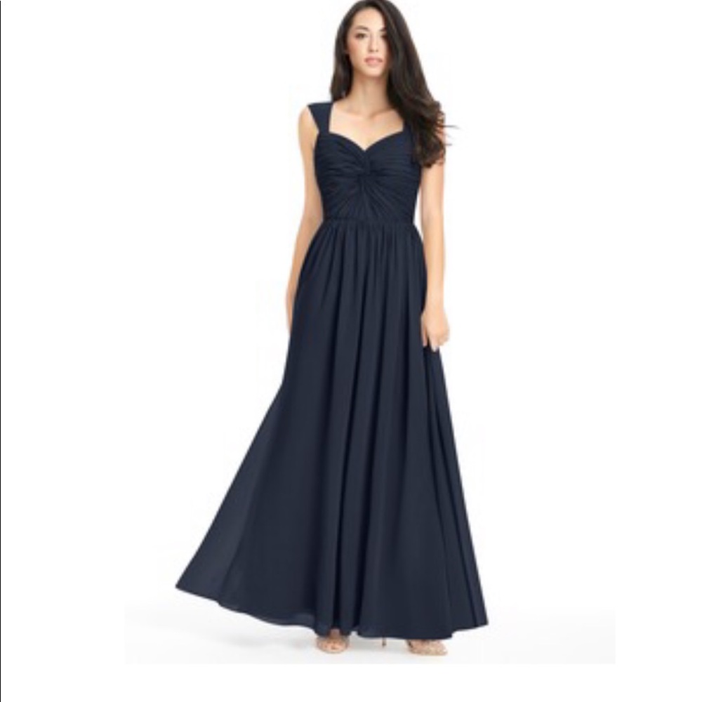 Navy azazie bridesmaid dress
